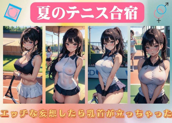 夏のテニス合宿〜エッチな妄想したら乳首が立っちゃった