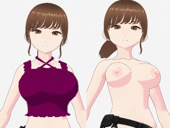 紫色の服を着たツンデレ戦士っぽい美女（セリフなし 3DCGモデル イラスト集）