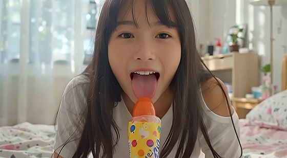 ひたすらキャンディを舐める動画集 No.01（AI生成アニメーション）（配信停止）
