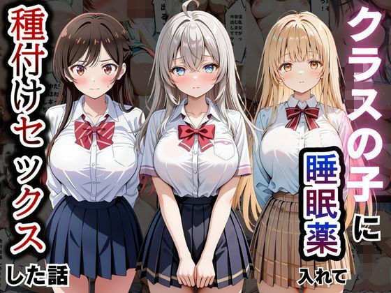 クラスの子に睡眠薬入れて種付けセックスした話 〜水原〇鶴、椎名〇昼、アー〇ャ編〜