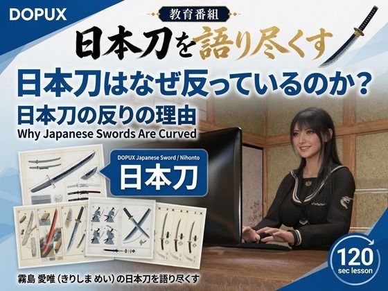 パンチラガチャ★霧島 愛唯（きりしま めい）『日本刀を語り尽くす』第1章-まず「日本刀とは何か」を知る（002-日本刀はなぜ反っているのか？）